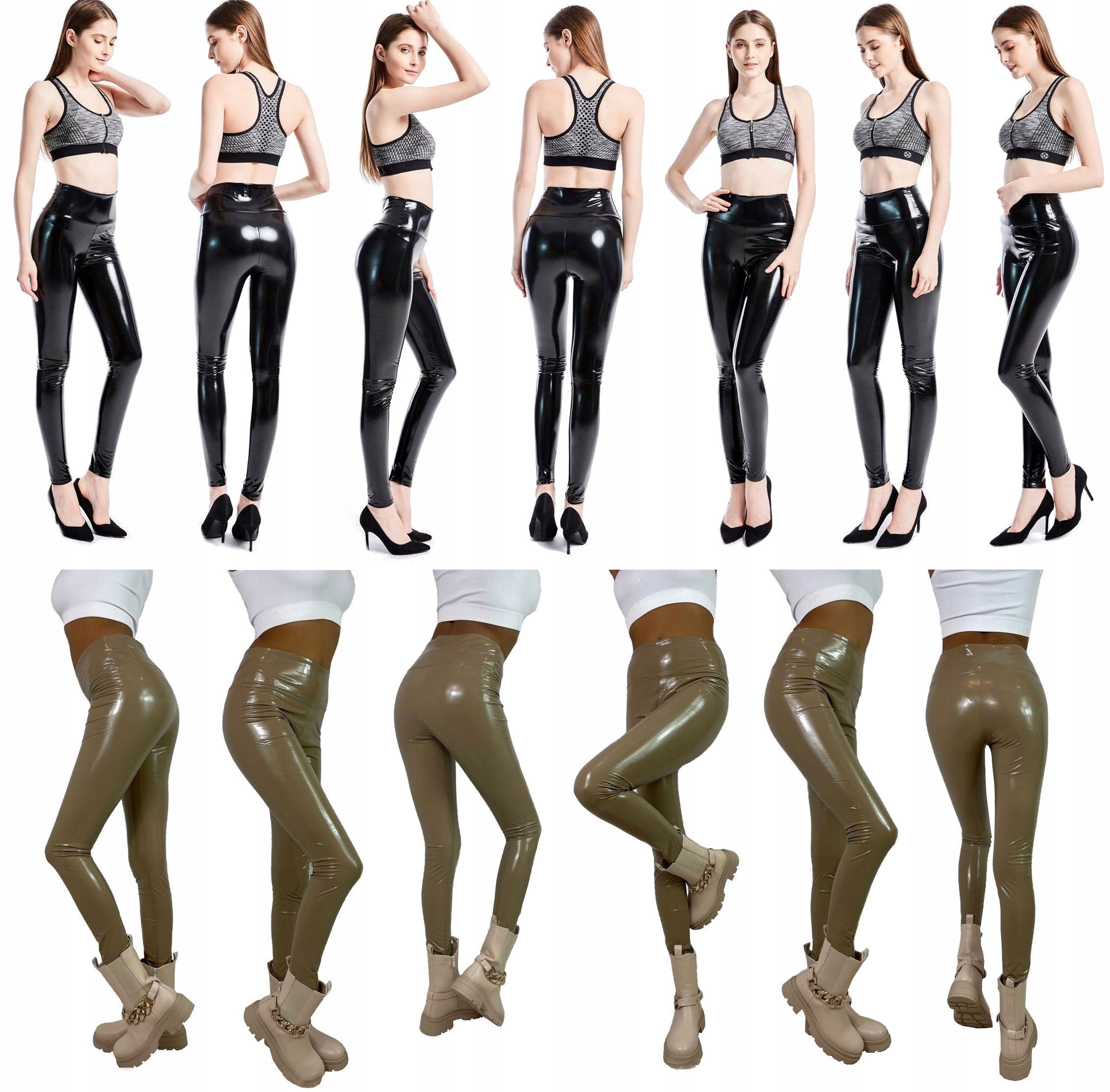 LEGGINSY WINYLOWE GETRY WINYL SPODNIE RURKI LATEKS Rodzaj imitacja skóry