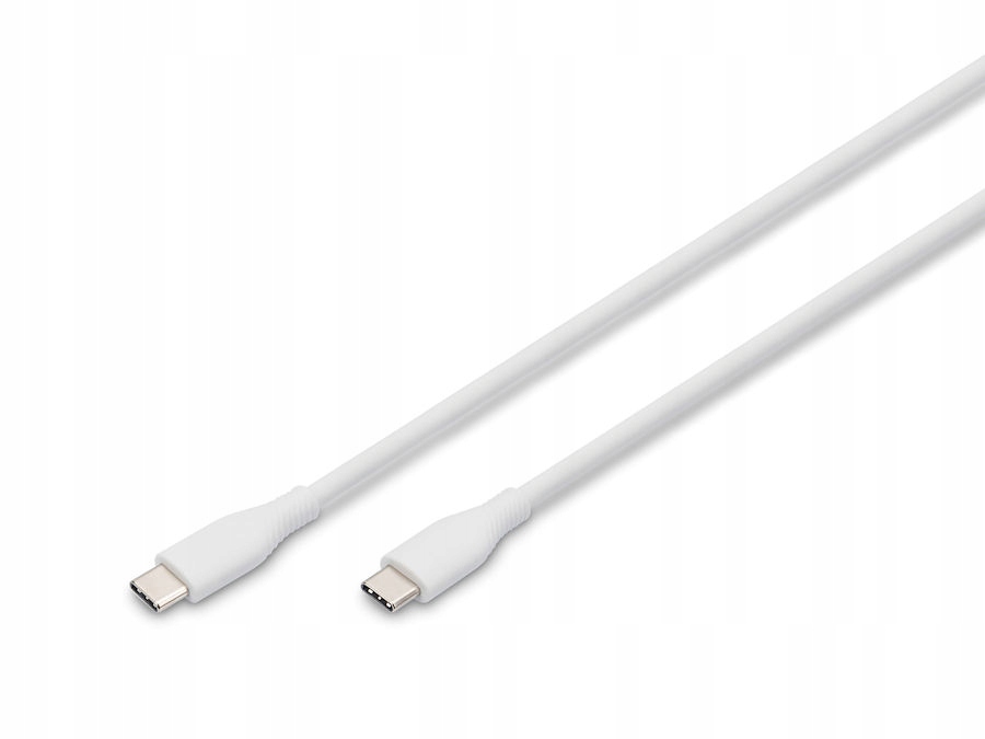 Kabel Usb 2.0 Usbc Usbc 60W biały 1,0m silikonowy Digitus AK-300341-010-W