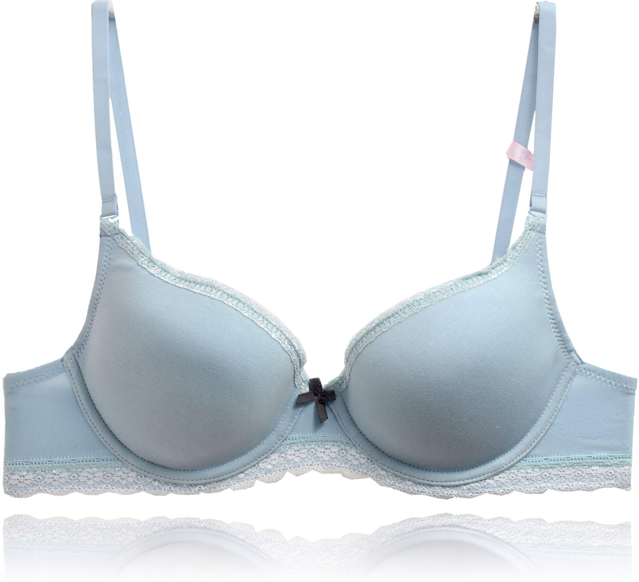 

Atlantic 946 błękitny bawełna koronka push up 75C