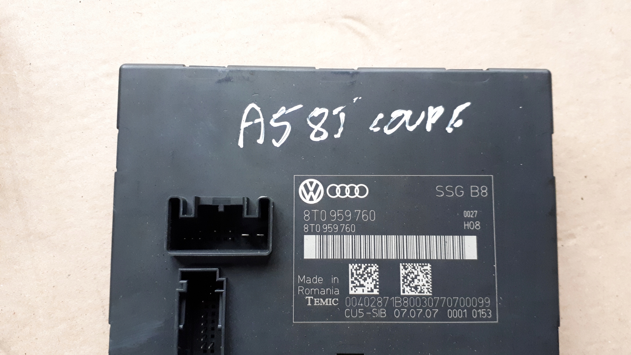 A5 8T MODUL BEDIENTEIL SITZ 8T0959760 COUPE