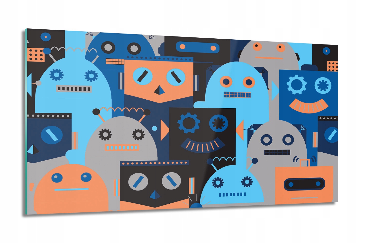 Robotické tapety vzor Skleněný obraz do kuchyně 100x60
