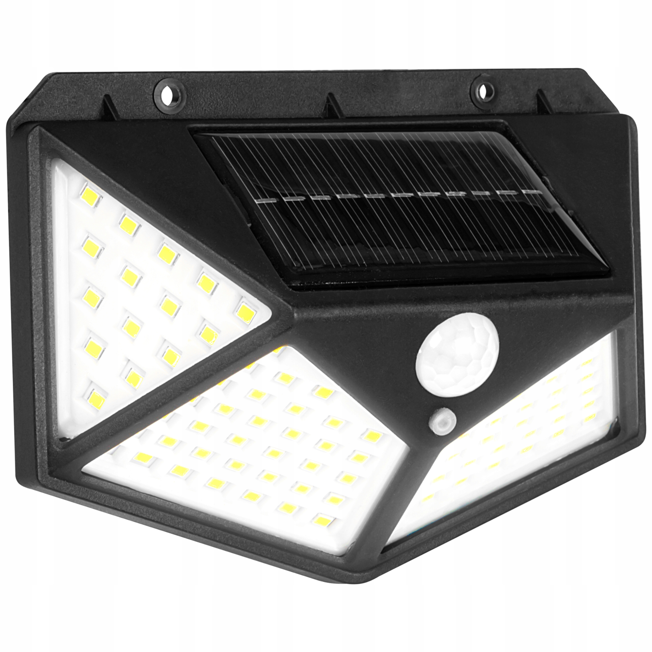 LAMPA ULICZNA OGRODOWA SOLARNA CZUJNIK RUCHU ZMIERZCHU 100 LED NAŚCIENNA Kod producenta 87-520#