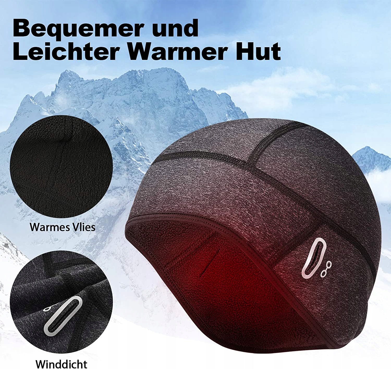 CZAPKA ROWEROWA SPORTOWA POD KASK ROWEROWY CIEPŁA Model 1