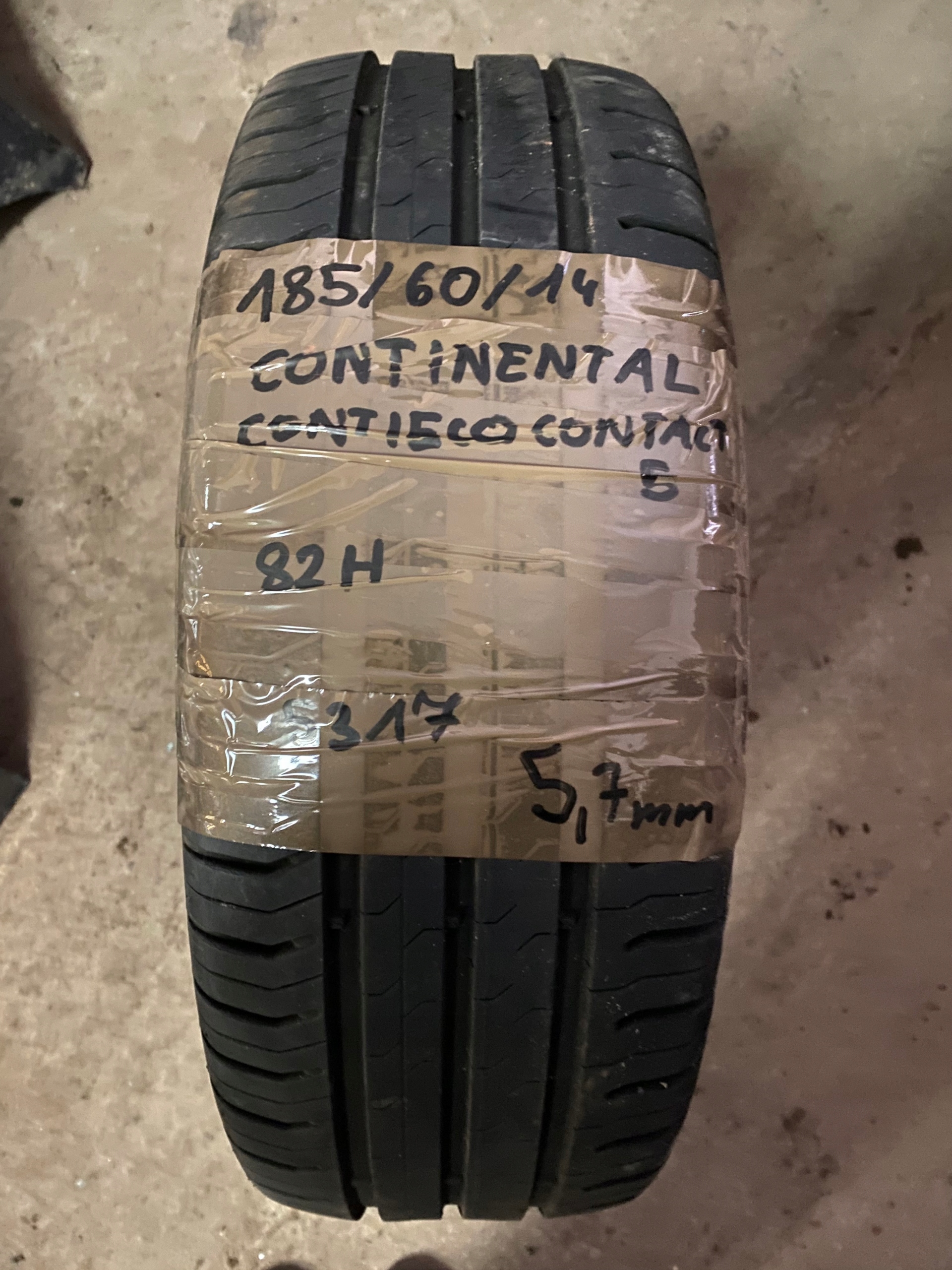 OPONA CONTINENTAL CONTIECOCONTACT 5 185 60 14 82H 4019238521153 za 99 ...