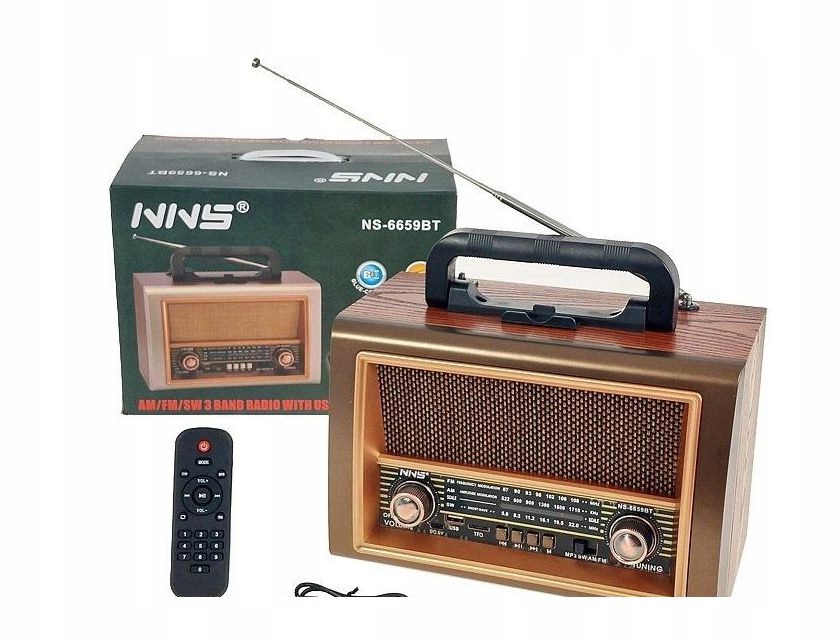 Głośnik Bluetooth Z Radiem Fm, Antena Wysuwaną Usb