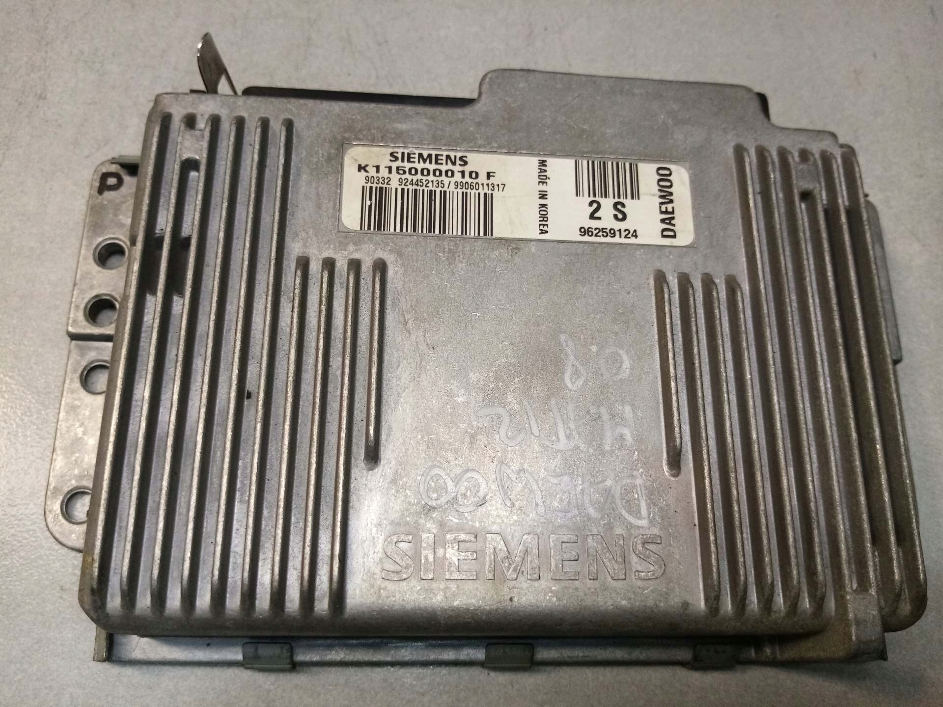 control unit of the engine DAEWOO MATIZ 0.8 96259124