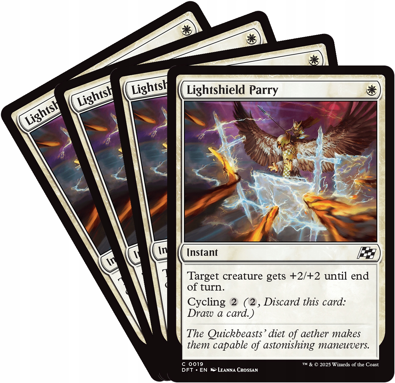 [mtg] Playset: 4x Lightshield Parry (dft)