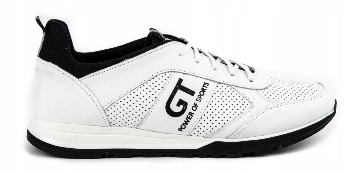 Pánské polobotky casual z přírodní kůže 2111P, bílé, velikost 45