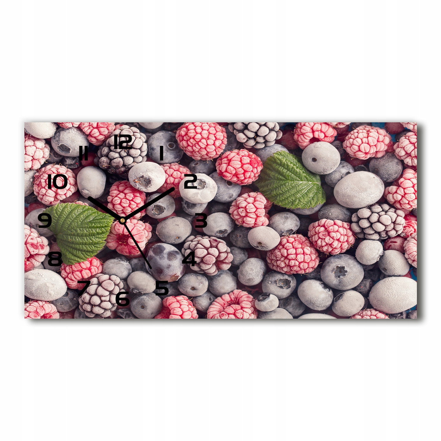 

Zegar ścienny szklany Mrożone owoce leśne 60x30 cm