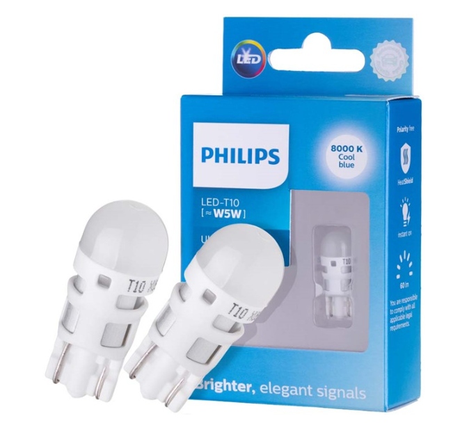 ŻARÓWKI LED PHILIPS ULTINON PRO6000 W5W 5W5 8000K 11961XU60X2 za 83 zł z  Poznań -  - (13252357062)