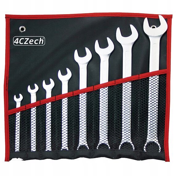 4CZech sada očkoplochých kľúčov 8-24mm, 8 dielov, Din 3113, puzdro 4CZ-277-50