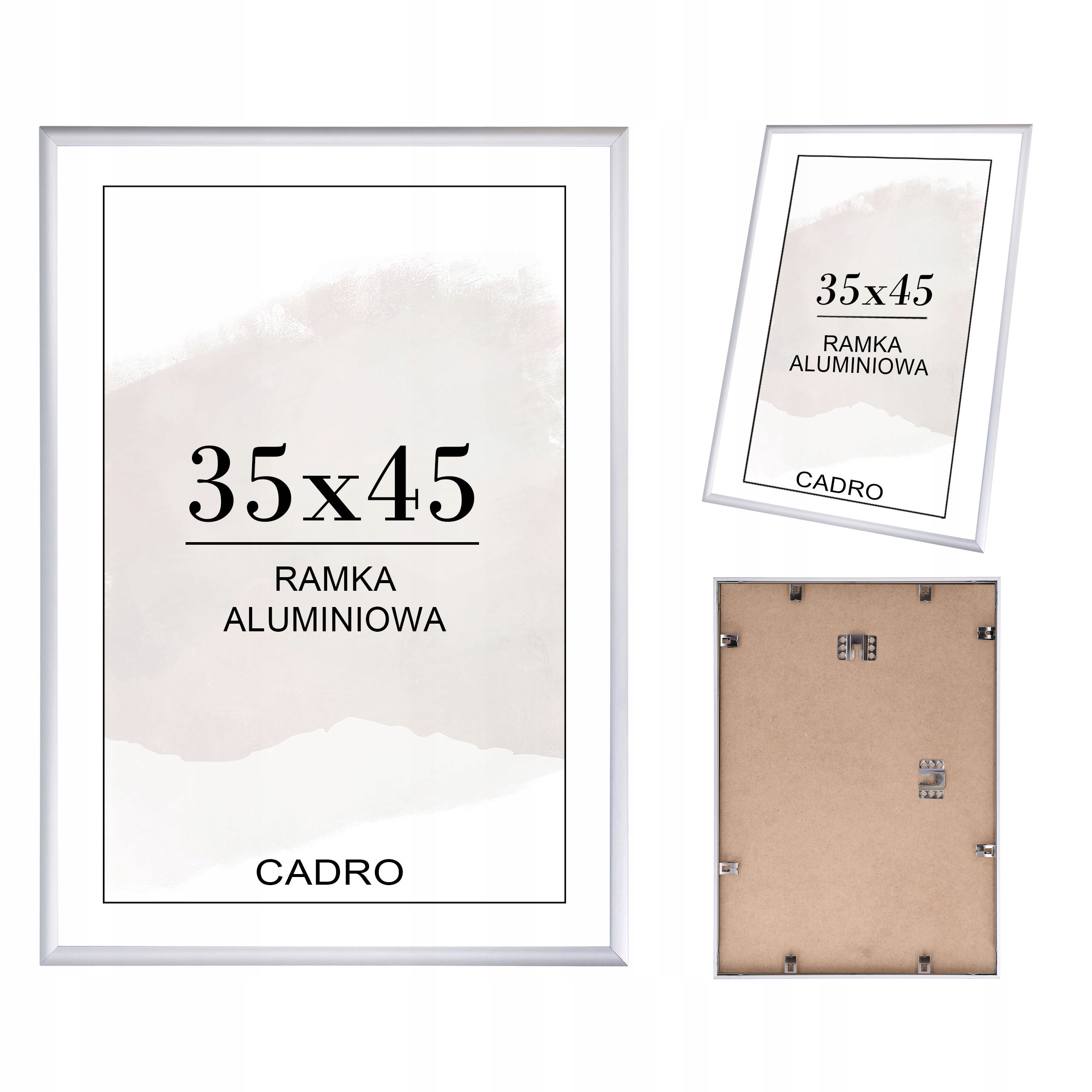 

Ramka 35x45 ramki na zdjęcia srebrna aluminiowa