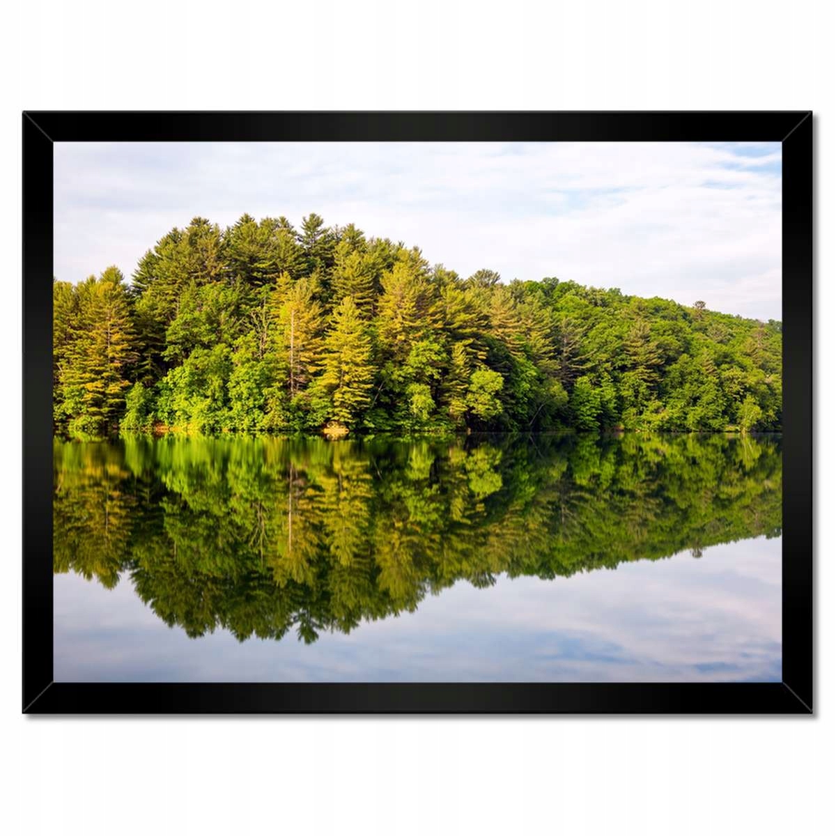 Plakáty v rámu 40x30 Les Jezero Mraky