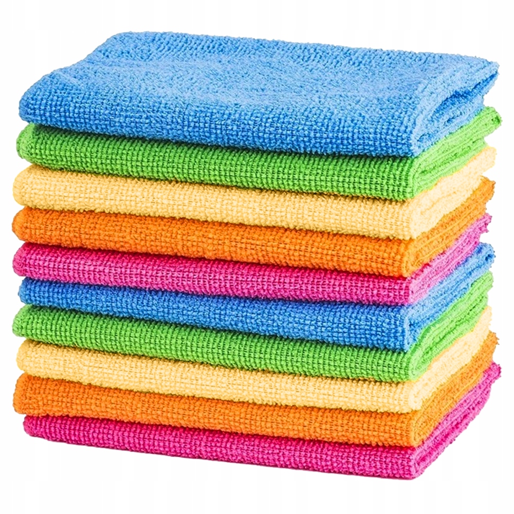 10x Miękka Ścierka Ściereczka Z Mikrofibry Kuchenna Do Sprzątania 30x30cm
