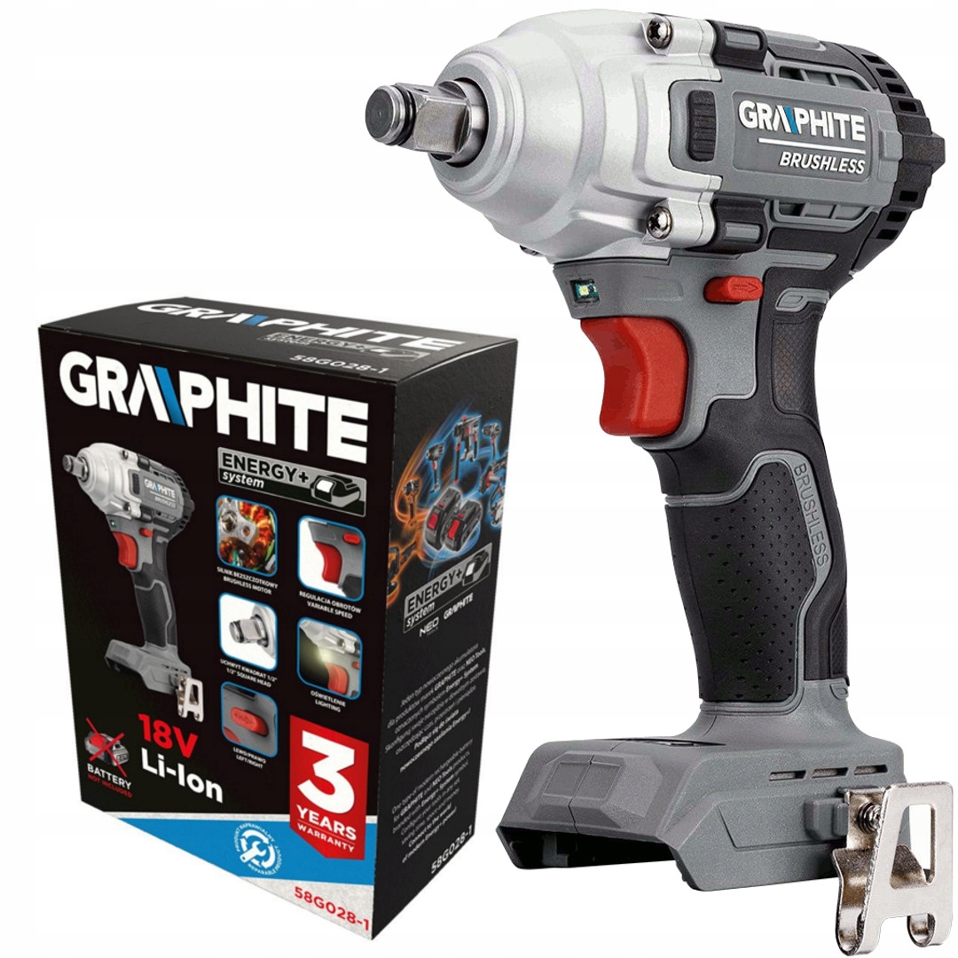 Graphite Klucz udarowy akum. 18V bezszczotkowy 3-biegi 330Nm 58G028-1