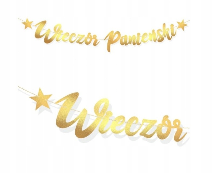

Baner Napis Wieczór Panieński Złoty 130 cm