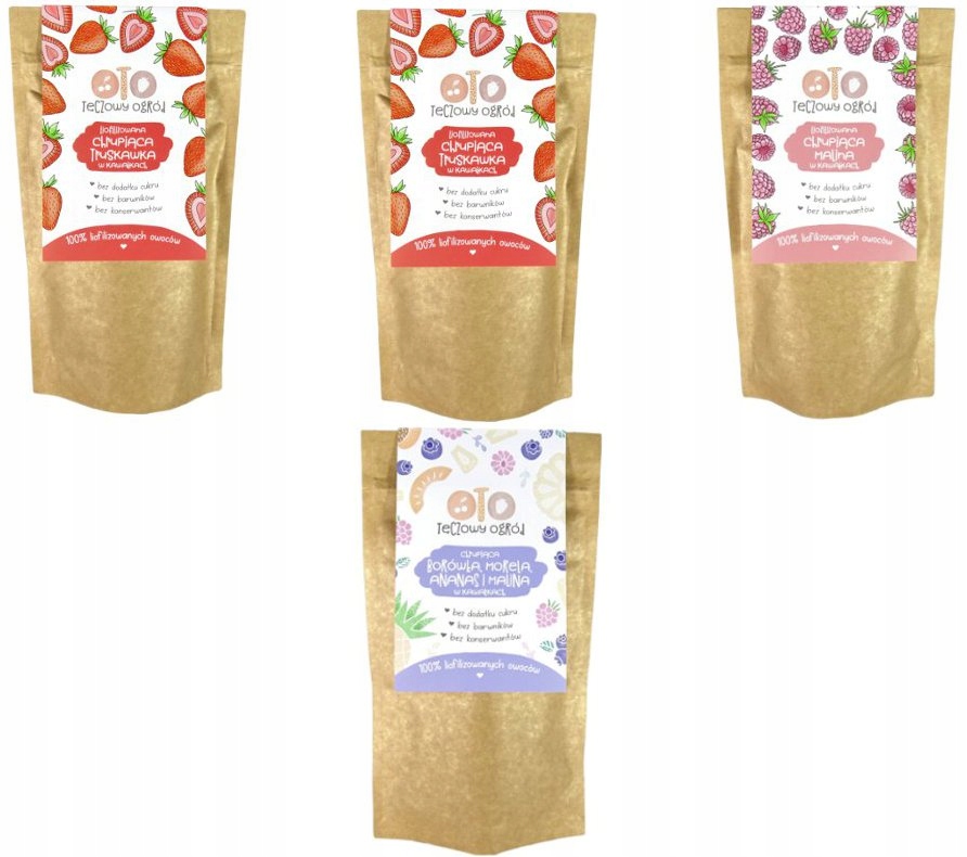 OTOLANDIA TRUSKAWKA MALINA BORÓWKA ZESTAW 4 SZTUKI