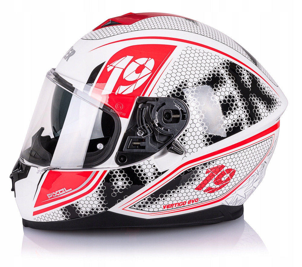KASK MOTOCYKLOWY PEŁNY LAZER VERTIGO EVO PIXEL XL Rozmiar XL