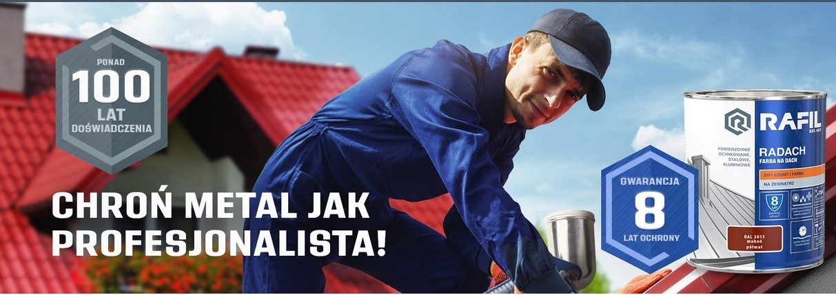 Rafil RADACH farba na dach ral 7040 SZARY 0,75L Pojemność 0.75 l