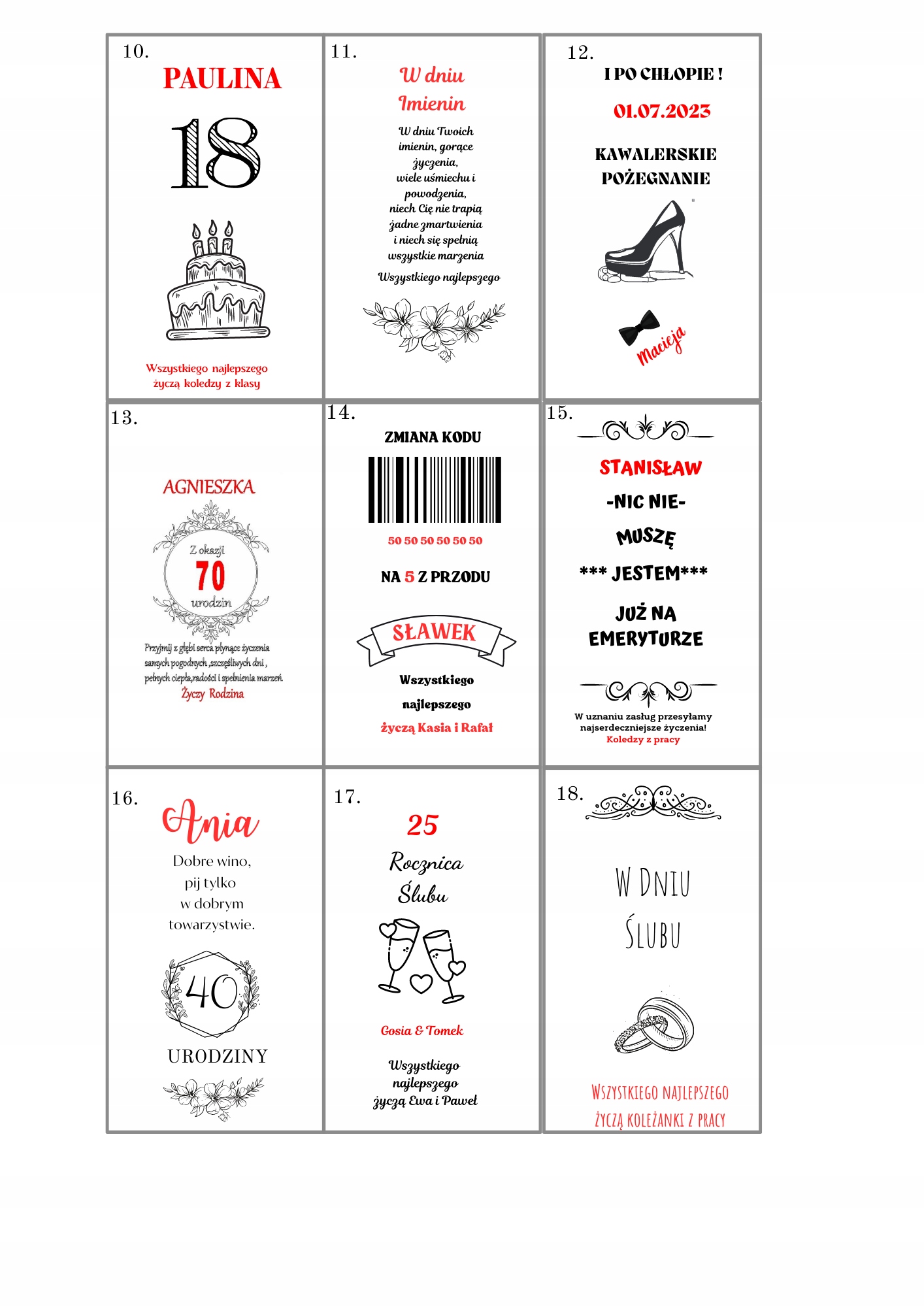 PERSONALIZOWANE PUDEŁKO NA WINO DEDYKACJA Marka inny