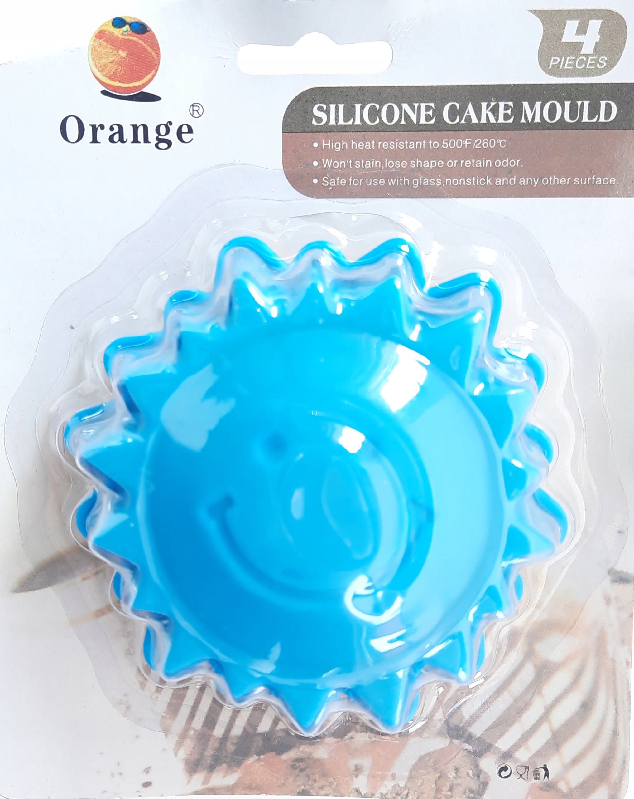 Silikonowe foremki do babeczek słoneczko 4szt.