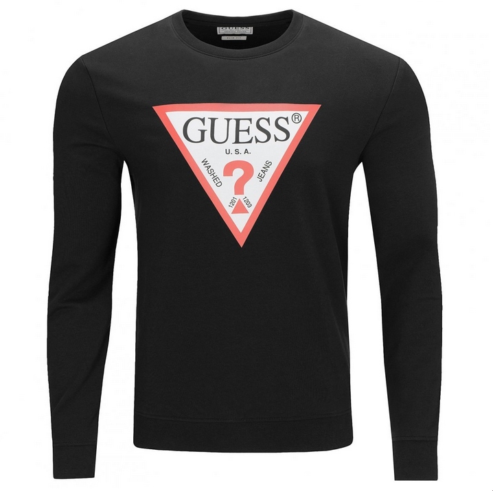 Guess tričko pánské s dlouhým rukávem, černé, originál M1RI31I3Z11 M