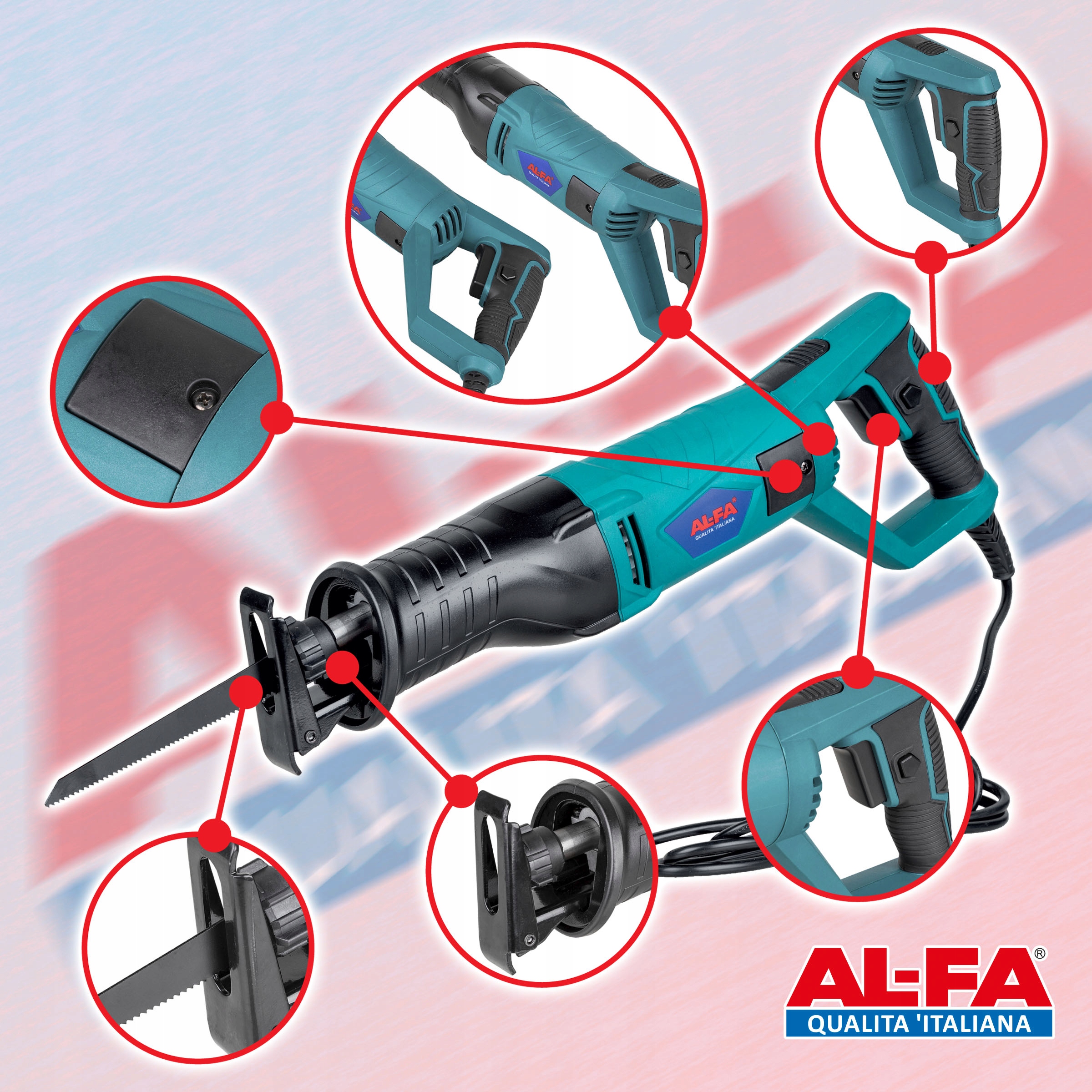 PIŁA SZABLASTA LISI OGON PILARKA WYRZYNARKA MOCNA I STABILNA OBRACANY UCWYT Rodzaj elektryczna