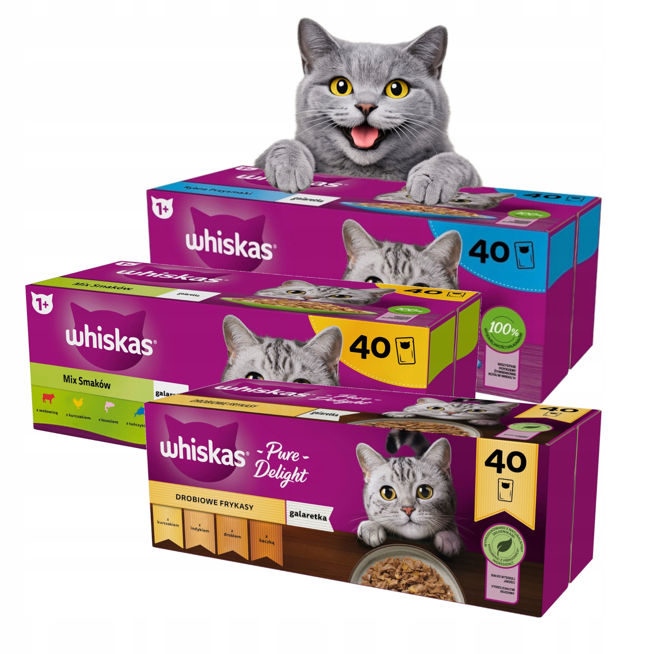 Levně Whiskas mokré Krmivo pro kočky Mix chutí 120x 85g