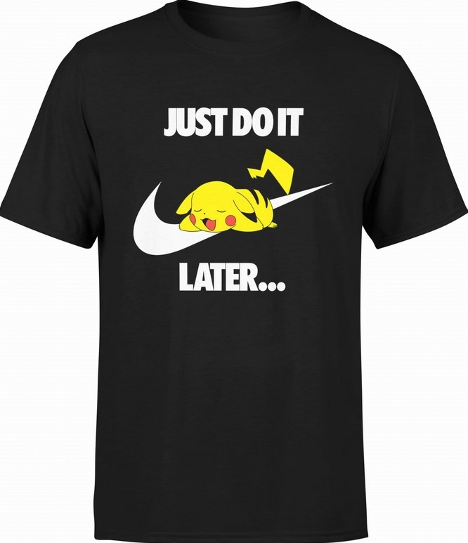 KOSZULKA MĘSKA POKEMON PIKACHU JUST DO IT LATER R. XL