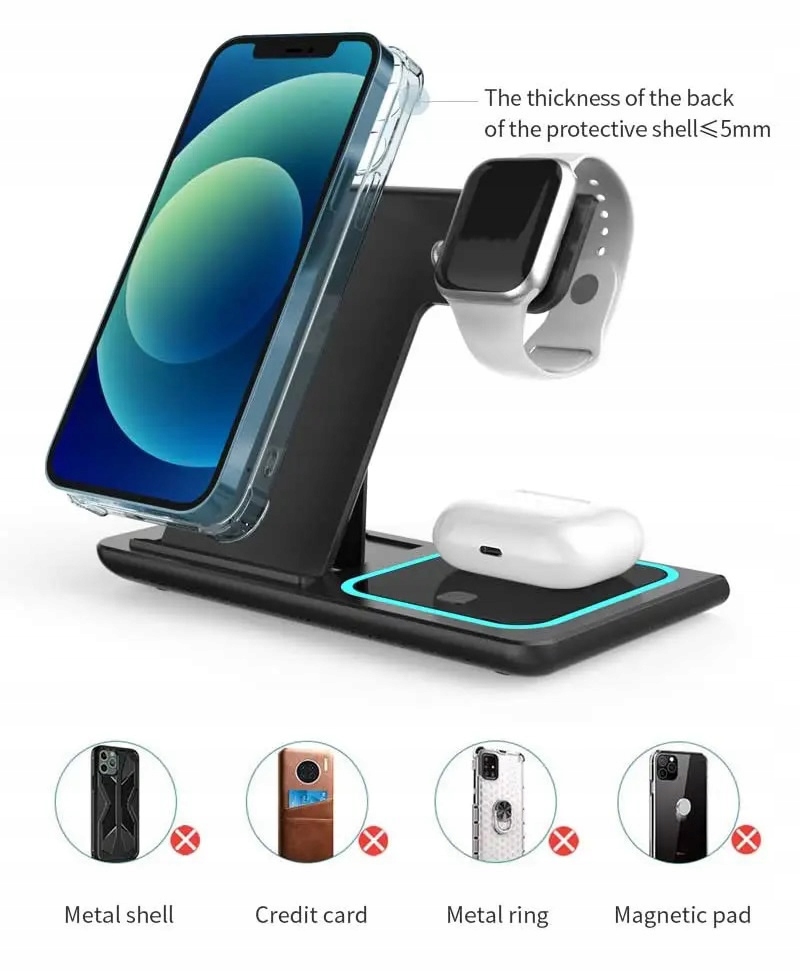 Stacja ładująca 3w1 do iphone apple watch airpod Marka Inna