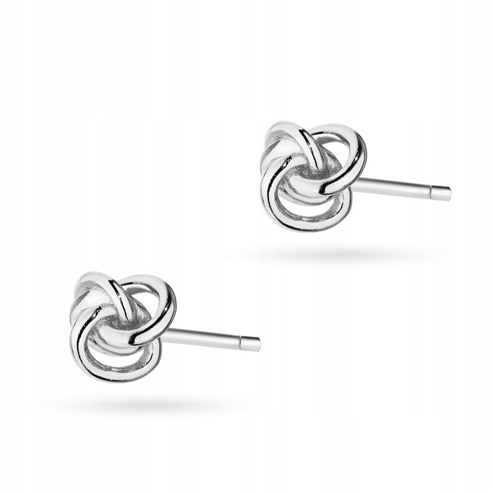 

Delikatne Srebrne Kolczyki pr. 925 Małe Supełki