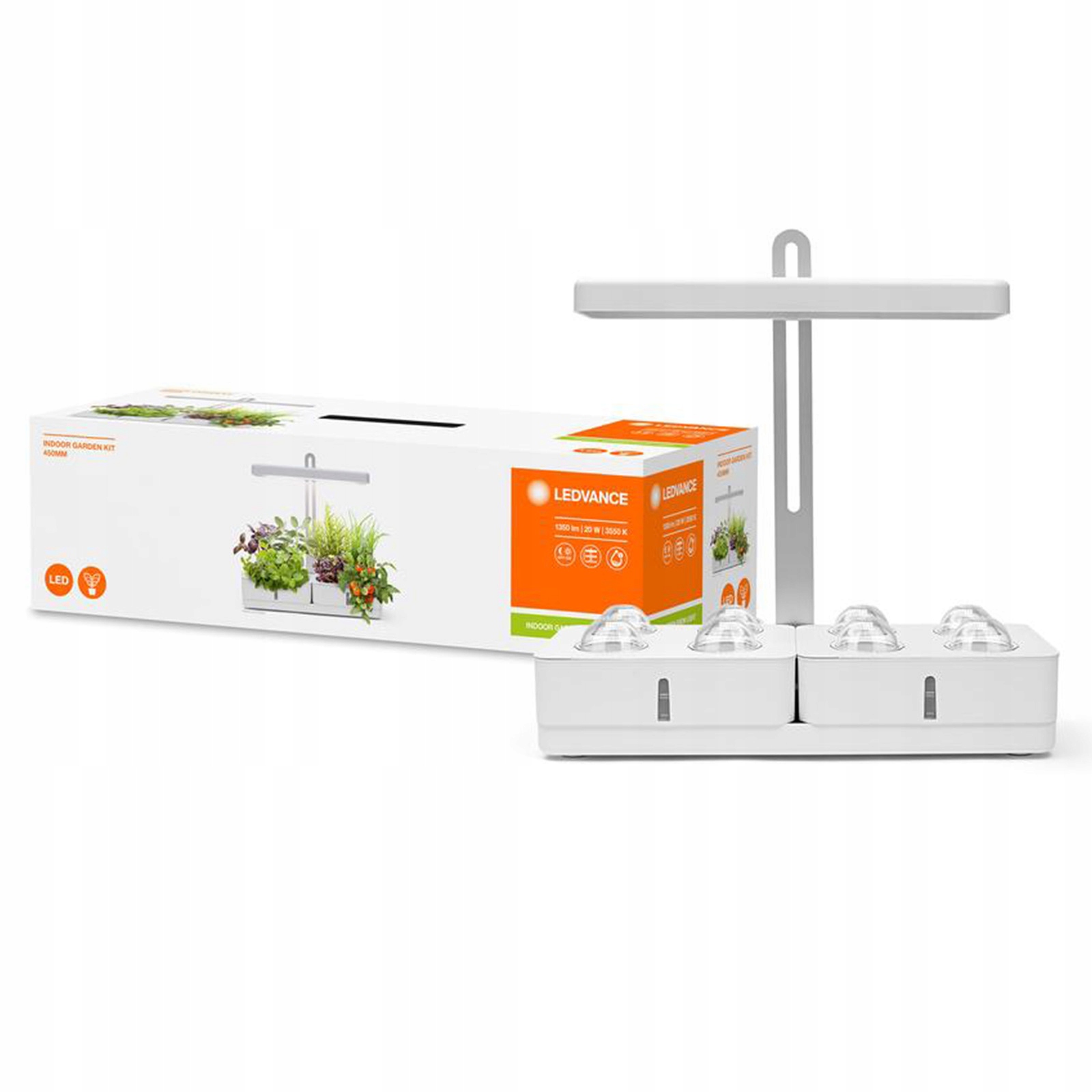 Led lampa na podporu rastu rastlín osvetľovacia 3550K Biely Garden Kit