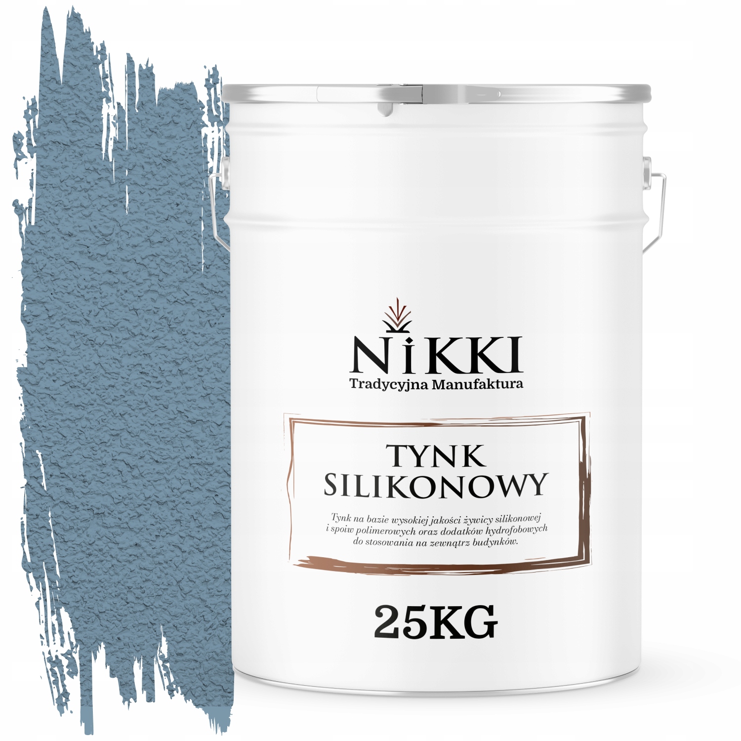 Silikónová Fasádna Omietka Modrá F126 25KG Baranek Granulácia 1.5 mm