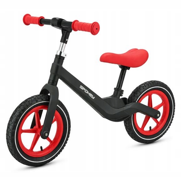 Rowerek biegowy Spokey 3-6 lat czarny czerwony dla dzieci