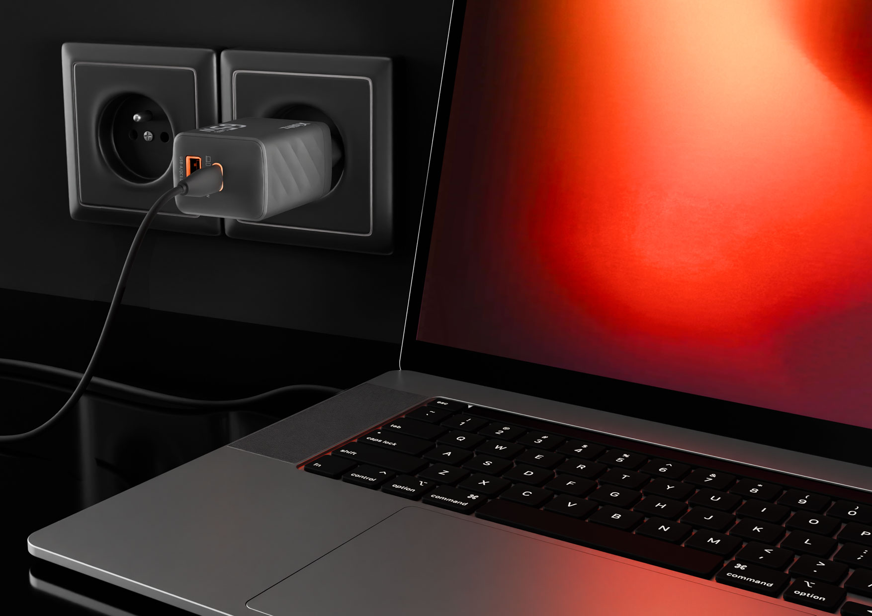 XBLITZ XC2 SZYBKA ŁADOWARKA SIECIOWA GaN3 65W Power Delivery Quick Charge Złącza USB typ C USB