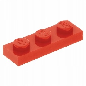 

Lego Płytka zwykła 1x3 3623 czerwona 2 szt.
