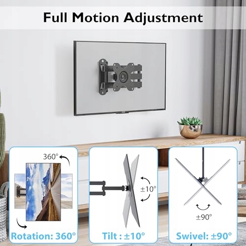 BONTEC Uchwyt Ścienny Do Monitora I TV 13-30 Cal VESA 75x75 100x100 — miniatura 2