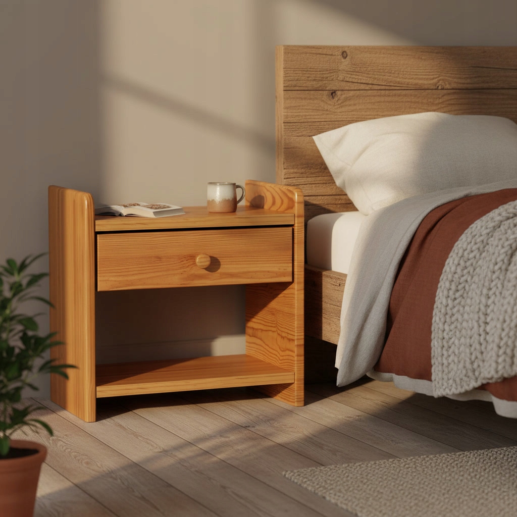 Stolek Nakastlik Noční Stolek dřevěný Olše