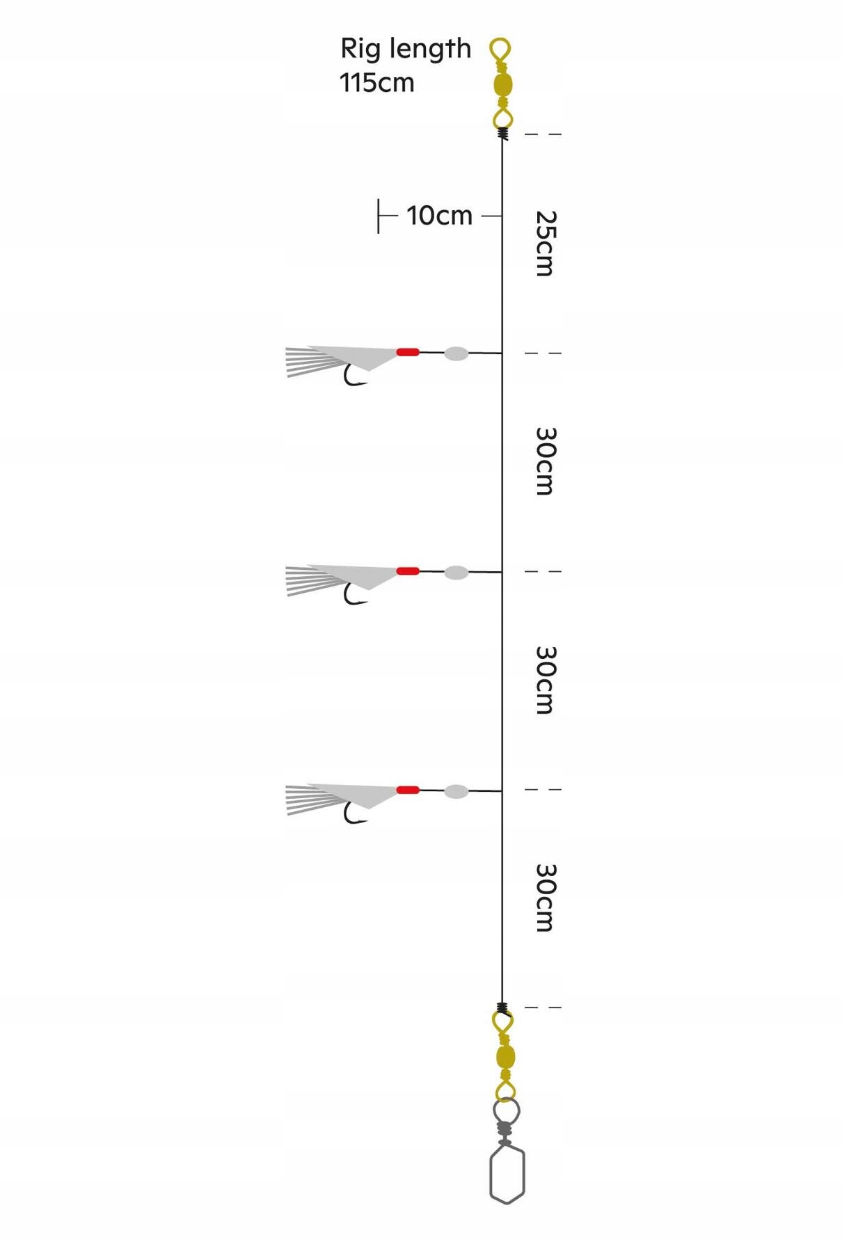 ŁOWNA PRZYWIESZKA MORSKA SABIKI TRIO RIG Kod producenta F111-240-043