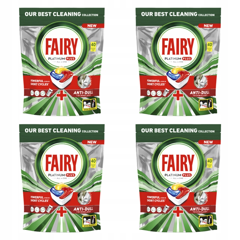 Fairy Platinum Plus All In One Tablety do myčky Citron 40 ks X4