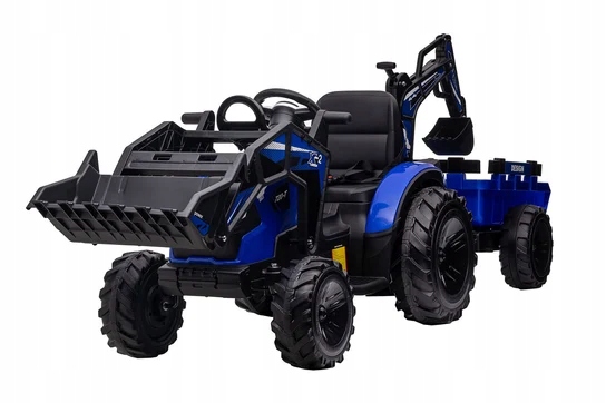 Traktor na Akumulator Dla Dzieci 2X200W 24V7Ah Przyczepka Spychacz Koparka