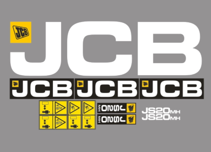 Samolepky s lepením Jcb JS20MH