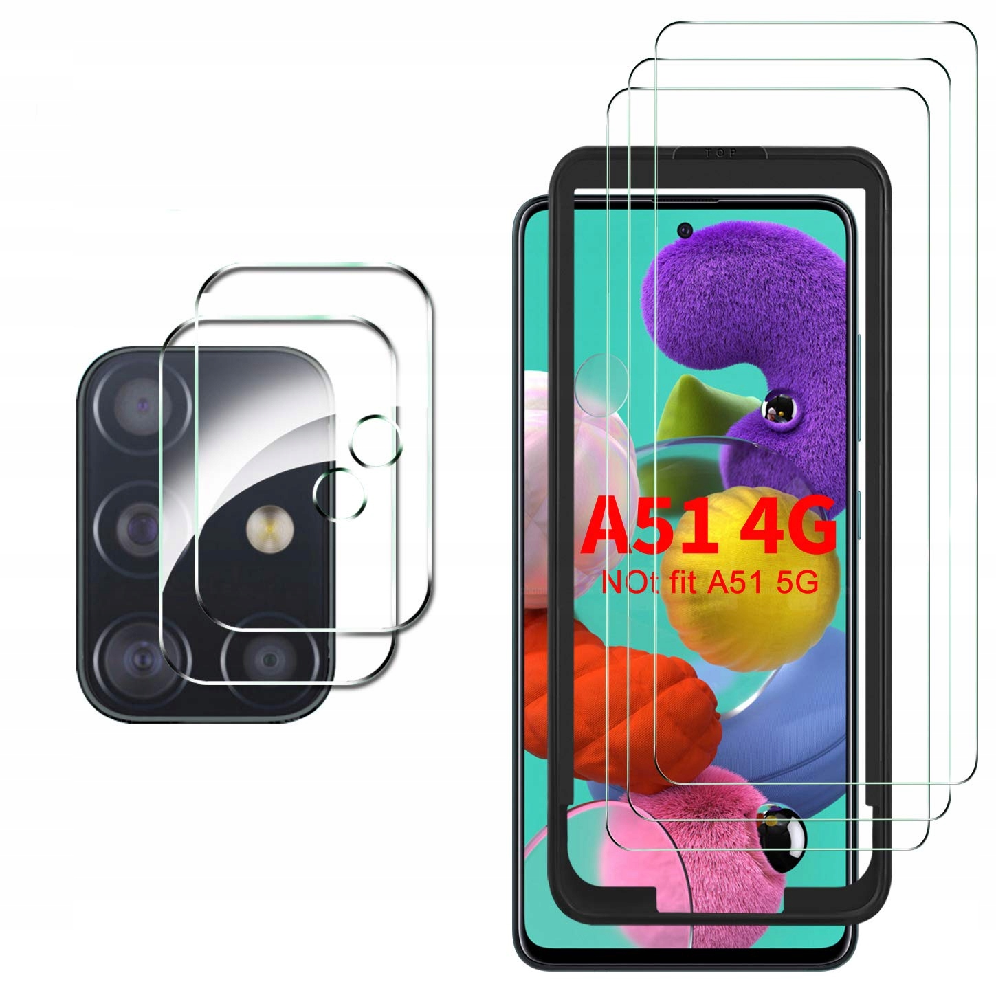 

3x szkło 2x szkło aparatu do Samsung Galaxy A51