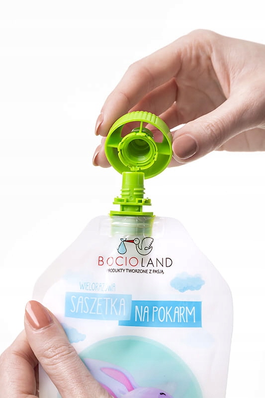 SASZETKI WIELORAZOWE NA POKARM 150ML BOCIOLAND 1SZT Waga produktu z opakowaniem jednostkowym 0.1 kg