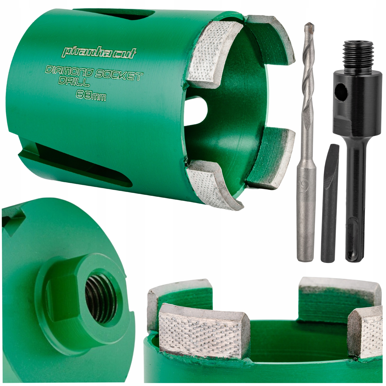 Vrták s korunkou pod plechovky 68 mm M16