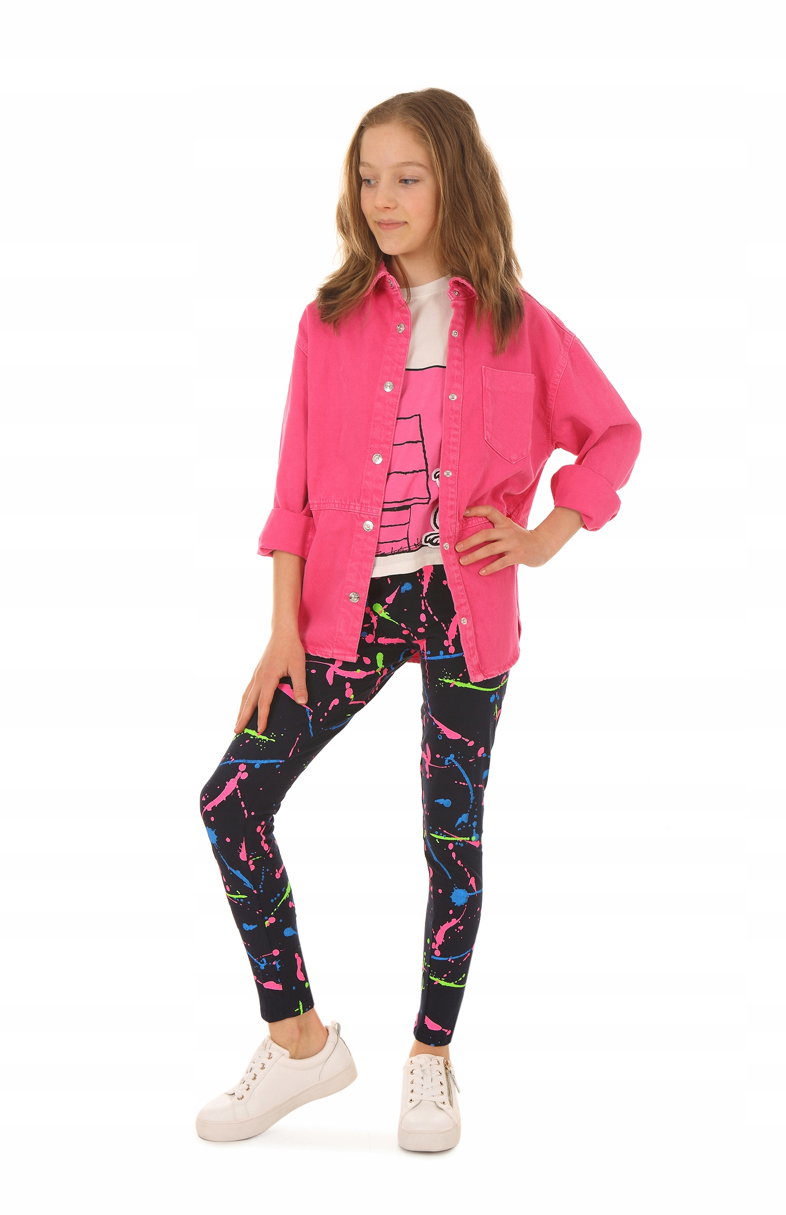 Legginsy wzorzyste getry NADRUKI - 146 KROPEK 032 Rodzaj klasyczne