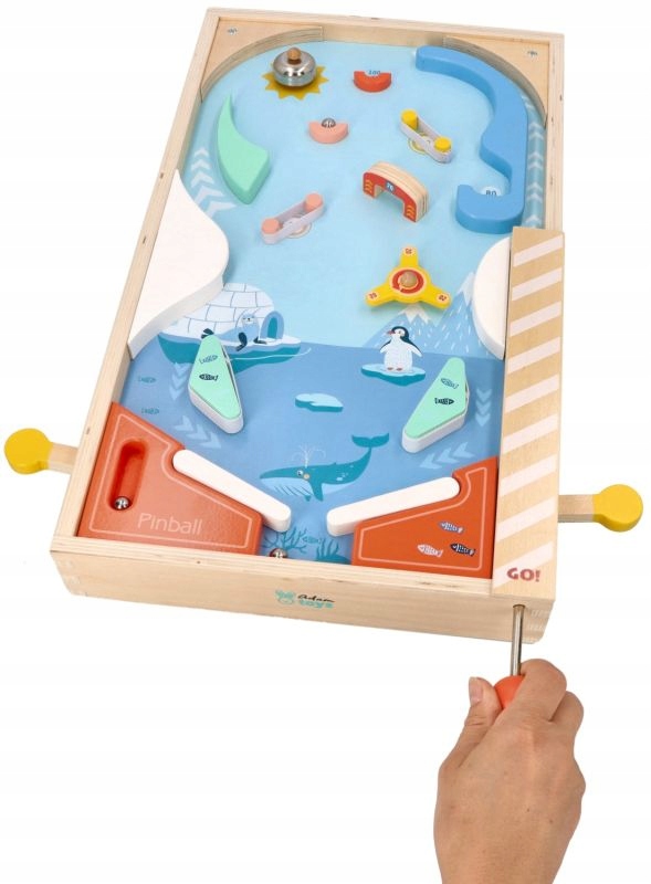 ADAM TOYS GRA ZRĘCZNOŚCIOWA PINBALL FLIPPER DREWNIANY 3+ Marka Adam Toys