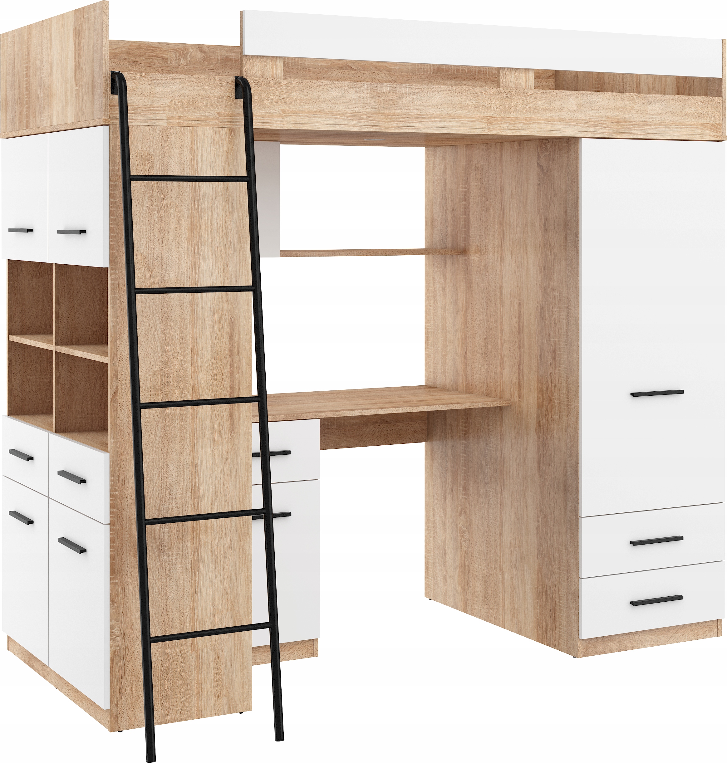 Antresola łóżko piętrowe LEVEL L craft b. grafit Płeć chłopcy dziewczynki