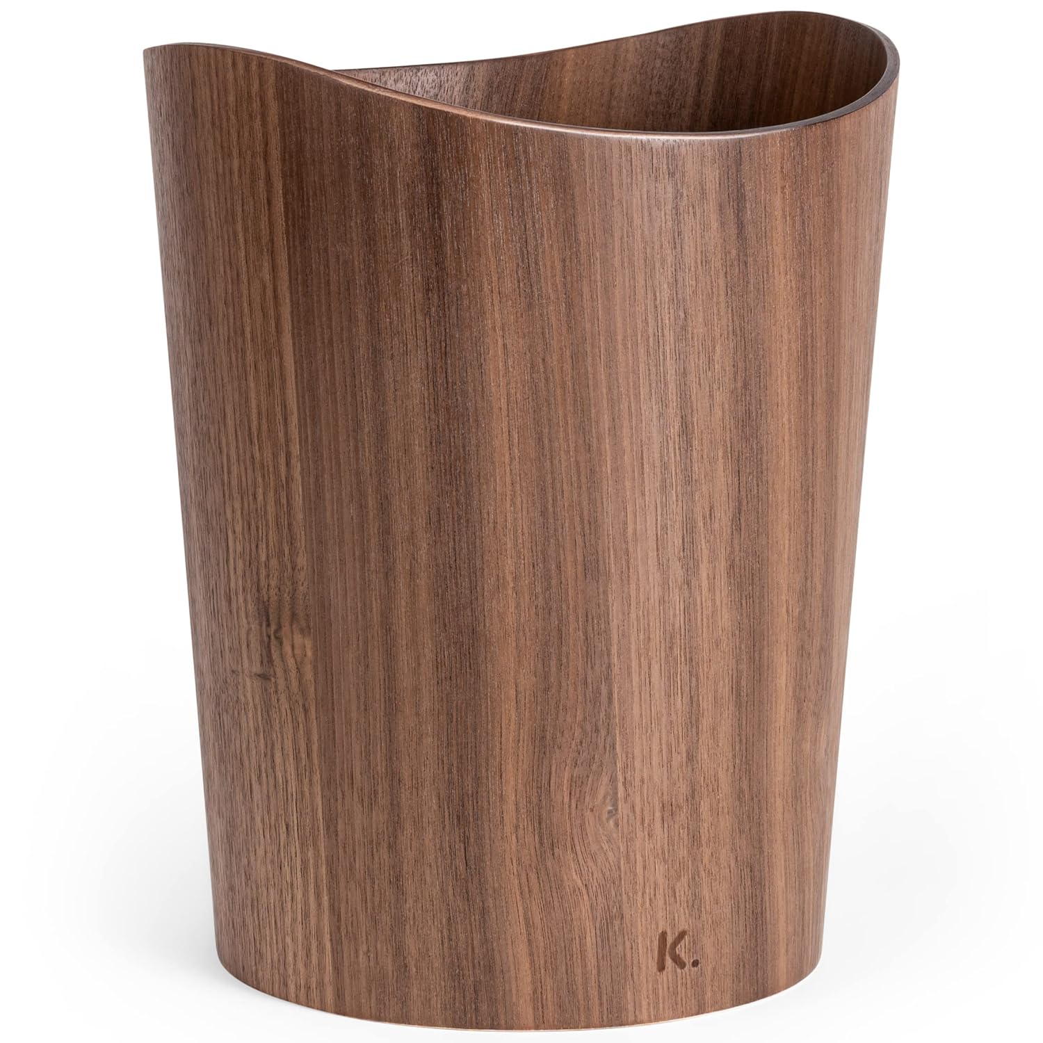 Levně Odpadkový Koš Dřevěný 9L Válcový Do Kanceláře Obývacího Pokoje Ložnice Ořech