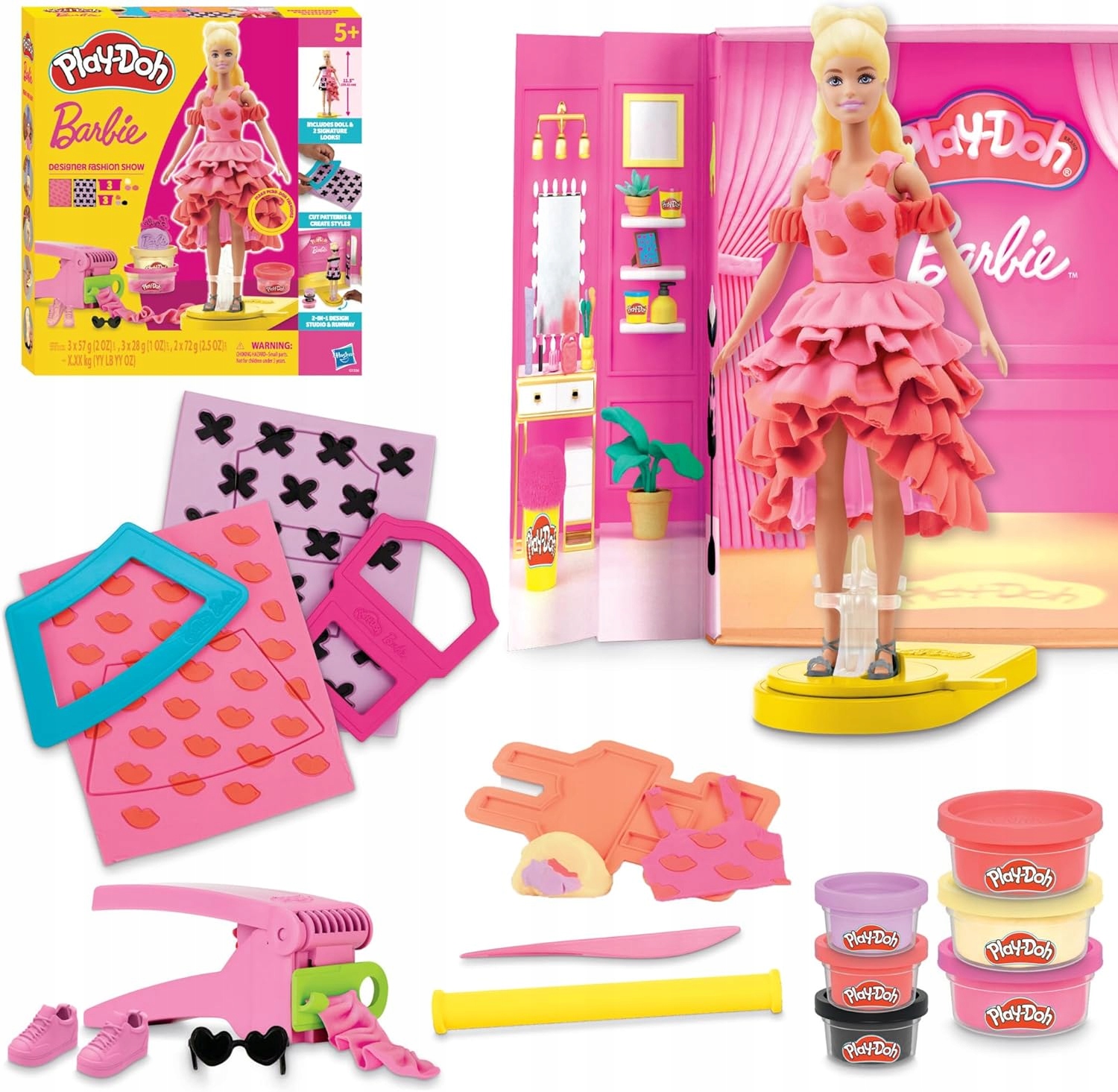 Play-Doh Lalka Barbie Pokaz Mody Zestaw Ciastolina Diy Zestaw Hasbro